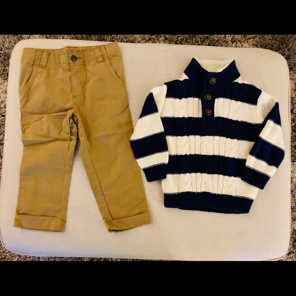 Cherokee Toddler Boy’s size 2t sweater/pants set